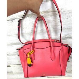 Nine West Womens Coral Crawford Elite Faux Leather Satchel Crossbody Bag NEW